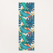 Kleurrijke tropische bladeren, exotisch patroonont yogamat (Voorkant)