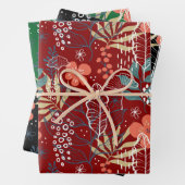 Kleurrijke tropische bladeren inpakpapier vel (In situ)