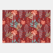 Kleurrijke tropische bladeren inpakpapier vel (Voorkant)