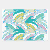 kleurrijke tropische bladeren inpakpapier vel (Voorkant)