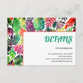 Kleurrijke tropische bladeren, lijst maximalistisc informatiekaartje (Voorkant)
