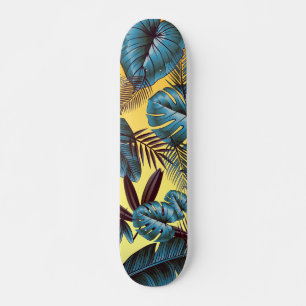 Kleurrijke tropische bladeren persoonlijk skateboard