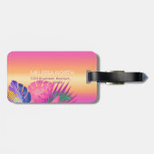 Kleurrijke tropische bladeren Sunset ID575 Bagagelabel (Achterkant horizontaal)