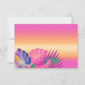 Kleurrijke tropische bladeren Sunset ID575 Bedankkaart (Achterkant)
