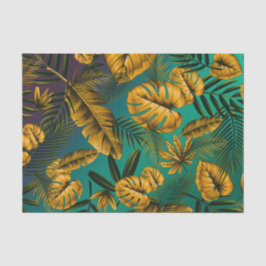 Kleurrijke tropische bladeren tissuepapier