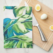 kleurrijke tropische bladeren van bananen en van M Theedoek (Quarter Fold)