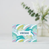  kleurrijke tropische bladeren  visitekaartje (Staand voorkant)