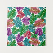 Kleurrijke tropische bladeren wandkleed (Voorkant)