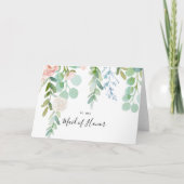 Kleurrijke Tropische Bloemachtige Bruiloft Dank Je Bedankkaart (Voorkant)