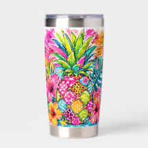 KLEURRIJKE TROPISCHE BLOEMEN & ANANAS
