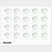 Kleurrijke Tropische Bloemen Baby shower Favor Ronde Sticker (Vel)