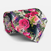 Kleurrijke tropische bloemen bloemenartistieke Str Stropdas (Opgerold)