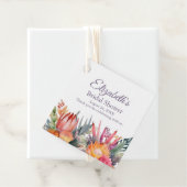 Kleurrijke Tropische Bloemen Bruidsfeest Bedankjes Labels (In situ)