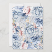 Kleurrijke Tropische Bloemen Casual bruiloft Kaart (Achterkant)