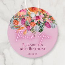 Kleurrijke Tropische Bloemen Disco Ballen Neon Glo