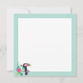 kleurrijke tropische bloemen en inspirerend toucan (Achterkant)