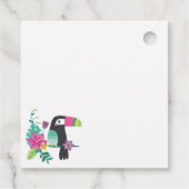 kleurrijke tropische bloemen en inspirerend toucan bedankjes labels (Achterkant)