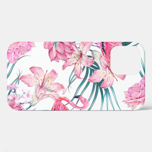 Kleurrijke tropische bloemen en vogels naadloos Case-Mate iPhone case (Achterkant (horizontaal))