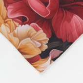 Kleurrijke Tropische Bloemen Fleece Deken (Hoek)