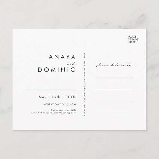 Kleurrijke Tropische Bloemen | Groen Save The Date Uitnodiging Briefkaart (Achterkant)