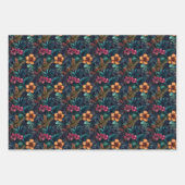Kleurrijke Tropische Bloemen Inpakpapier Vel (Voorkant)