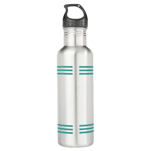 Kleurrijke Tropische Bloemen Krans Aangepaste Mono Waterfles (Achterkant)