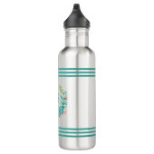 Kleurrijke Tropische Bloemen Krans Aangepaste Mono Waterfles (Rechts)