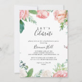 Kleurrijke tropische bloemen Laten we feest vieren Kaart (Voorkant)