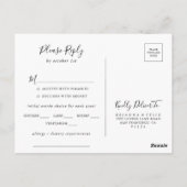 Kleurrijke Tropische Bloemen Menu Keuze RSVP Brief (Achterkant)