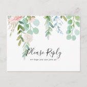 Kleurrijke Tropische Bloemen Menu Keuze RSVP Brief (Voorkant)