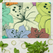 Kleurrijke tropische bloemen naadloos patroon theedoek (Gevouwen)