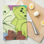 Kleurrijke tropische bloemen naadloos patroon theedoek (Quarter Fold)