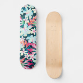 Kleurrijke tropische bloemen persoonlijk skateboard (Voorkant)