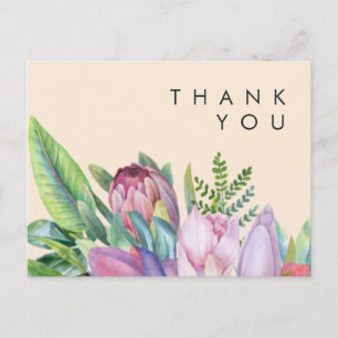 Kleurrijke Tropische Bloemen   Perzik trouwdag Dan Briefkaart