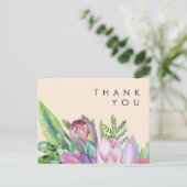 Kleurrijke Tropische Bloemen | Perzik trouwdag Dan Briefkaart (Staand voorkant)