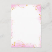 Kleurrijke Tropische Bloemen Roze bruiloft Details Informatiekaartje (Achterkant)