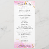 Kleurrijke tropische bloemen roze Sinaasappel brui Programmakaart (Achterkant)