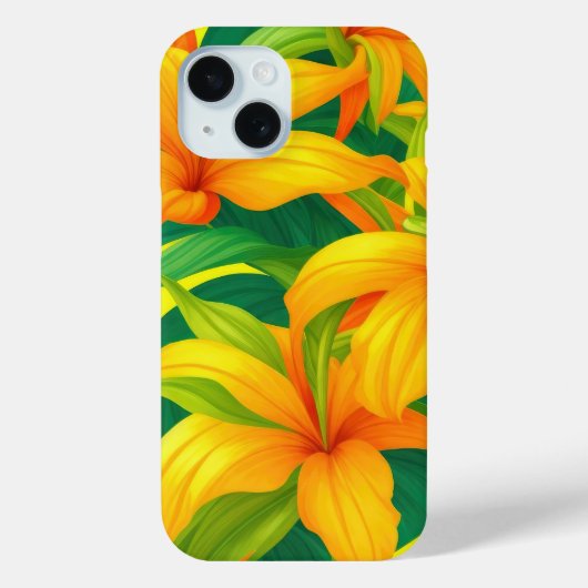 Kleurrijke Tropische Bloemen Telefoonhoesje Case-Mate iPhone Case (Achterkant)