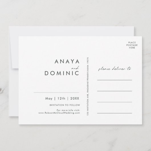 Kleurrijke Tropische Bloemen | Verticaal Save The Date (Achterkant)