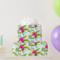 Kleurrijke Tropische Bloemen Vibe Boeket Patroon