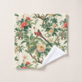 Kleurrijke tropische bloemen Vogels Bad Handdoek (Wasdoekje)