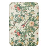 Kleurrijke tropische bloemen Vogels Badmat (Voorkant Verticaal)