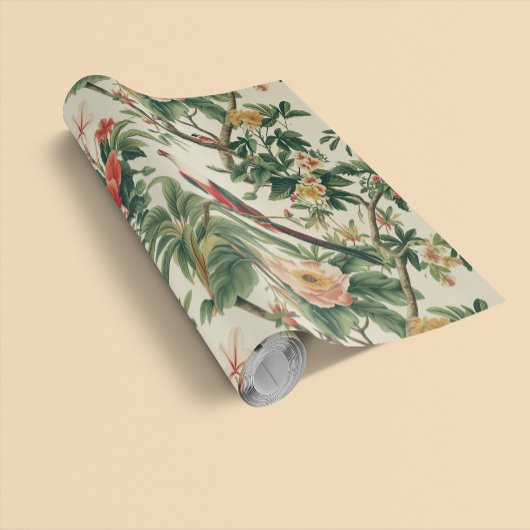 Kleurrijke tropische bloemen Vogels Cadeaupapier
