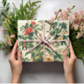 Kleurrijke tropische bloemen Vogels Cadeaupapier