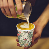 Kleurrijke tropische bloemen Vogels Papieren Bekers