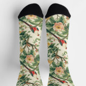 Kleurrijke tropische bloemen Vogels Sokken (Top)