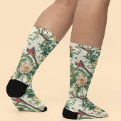 Kleurrijke tropische bloemen Vogels Sokken