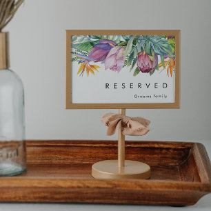 Kleurrijke Tropische Bloemen Voorbehouden Bord