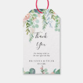 Kleurrijke tropische bloemenbruiloft dank u cadeaulabel (Voorkant)