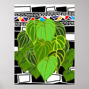 Kleurrijke Tropische Bloemkunst Poster